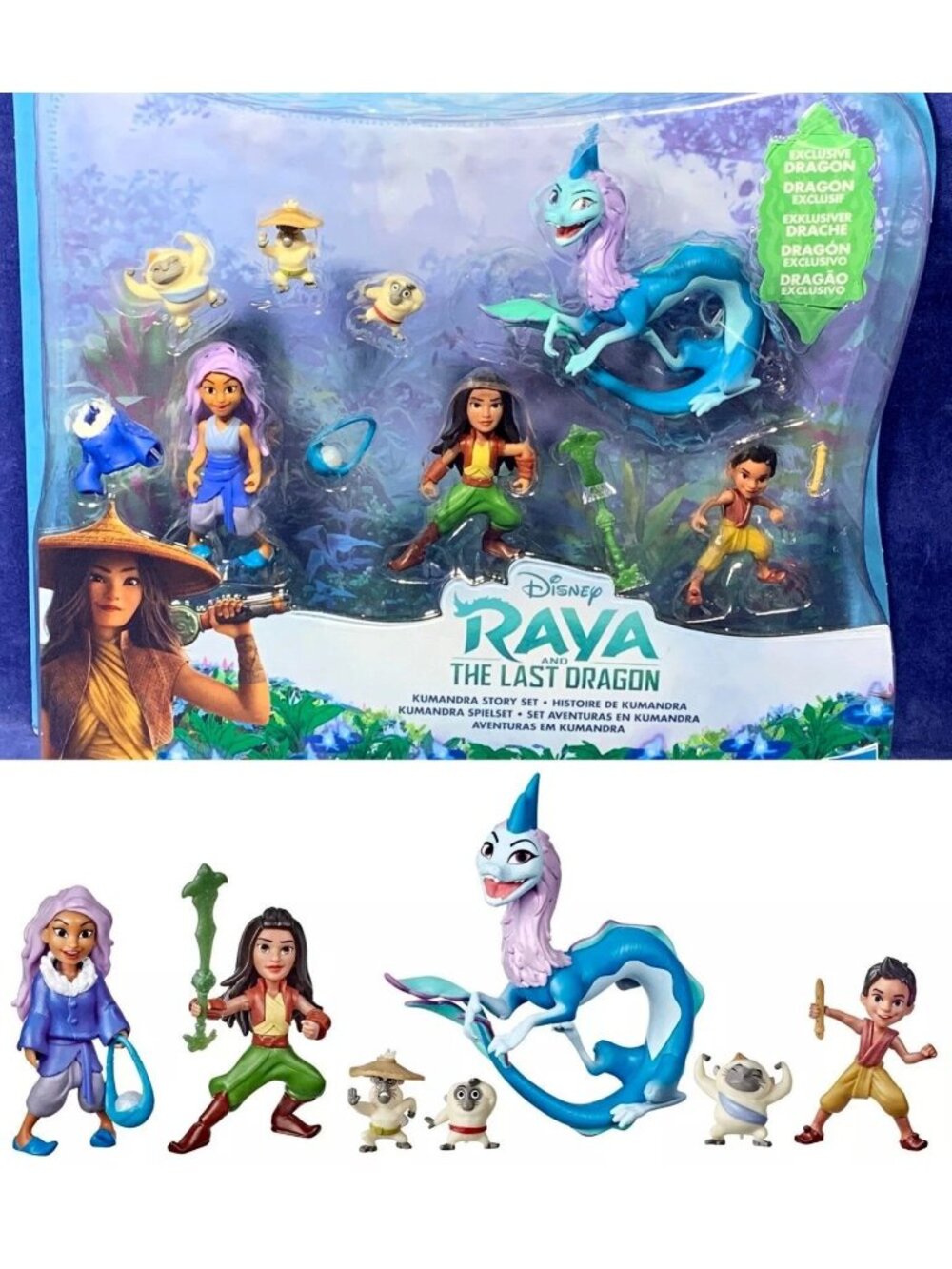 Disney Raya And The Last Dragon Story Set Exclusive Dragon Characters Figures